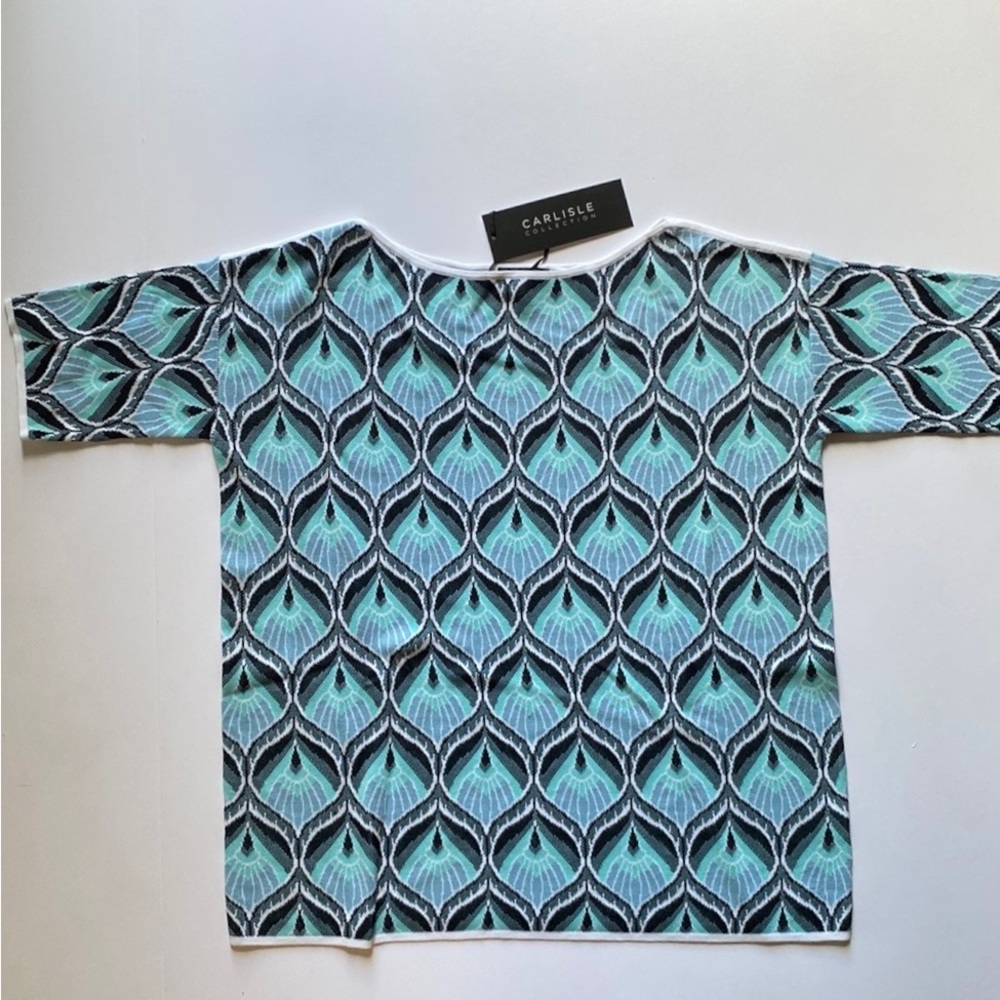 Carlisle Knit Peacock Pattern Top